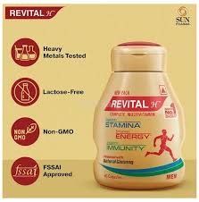 "Revital H Capsules for energy, immunity, stamina and overall health support"